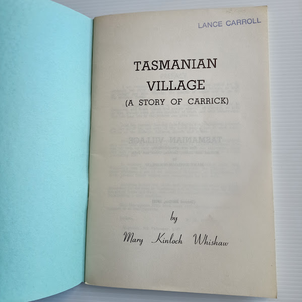 Title page Tasmanian Village Carrick