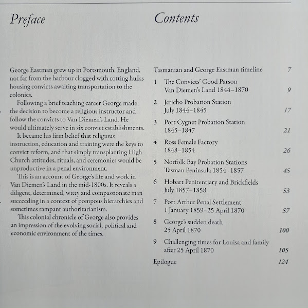 Contents page Rev George Eastman biography The Convicts' Good Parson