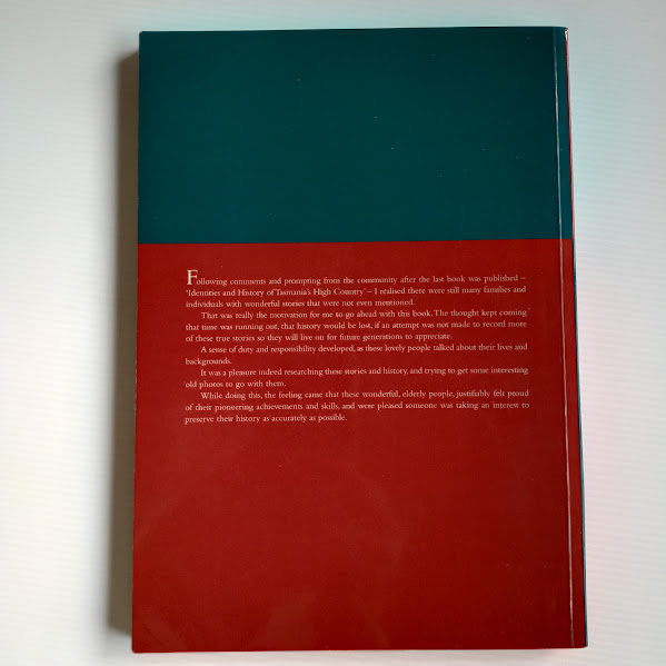 Pioneers Memories Tas High Country back cover