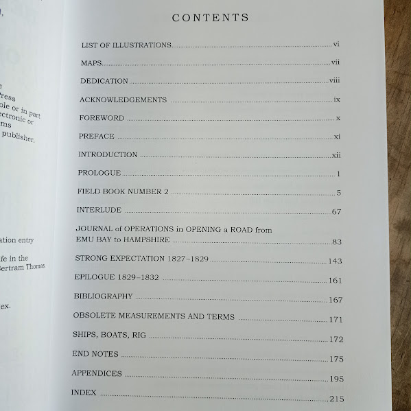 Contents page from Henry Hellyer's Observations