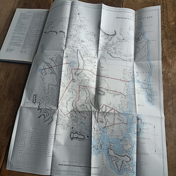 Fold-out map from Jorgen Jorgenson and the Aborigines of Van Diemen's Land