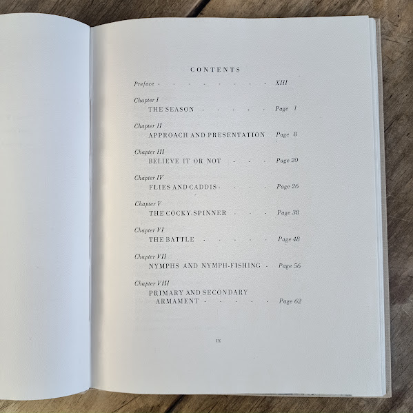 Contents page of The Uncertain Trout by RH Wigram 1951