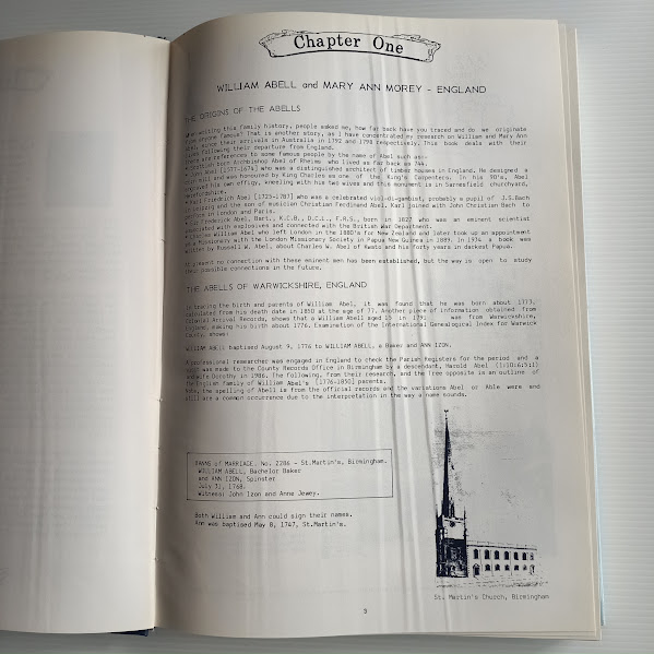 sample creased pages of The Norfolk Settlers 