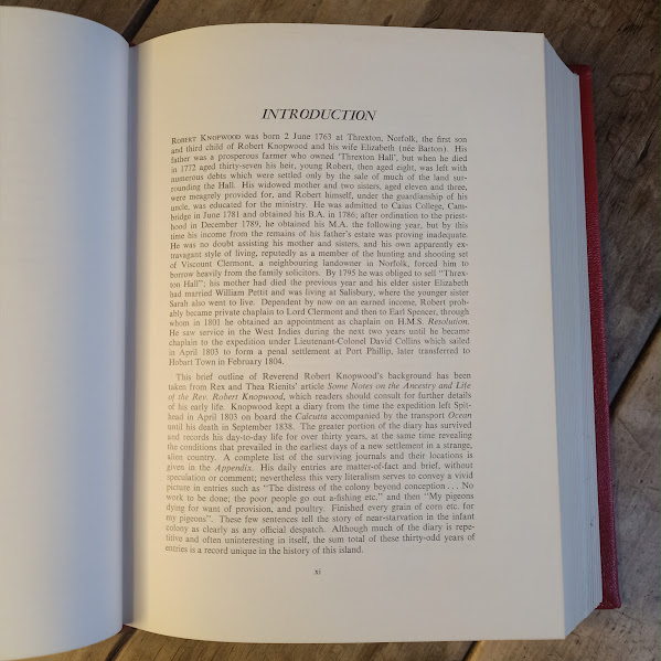 Introduction to presentation copy Diary of Rev Robert Knopwood