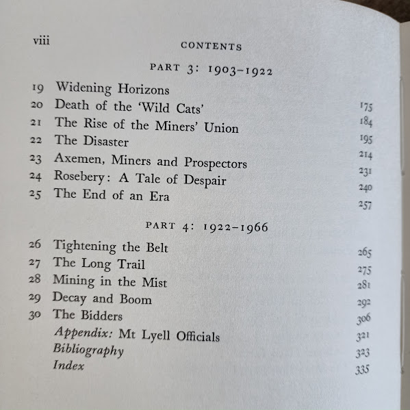 Contents page 2 of 2 Peaks of Lyell 3rd edition softcover