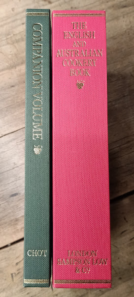 Spines of English Australian Cookery Book plus Companion Book
