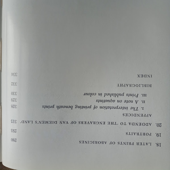 Contents page 2 of 2 Old Tasmanian Prints by Clifford Craig