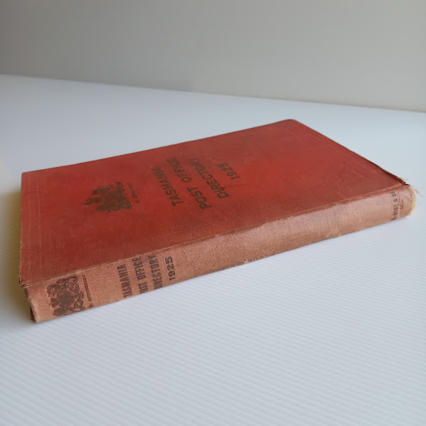spine Tasmania Post Office Directory 1925