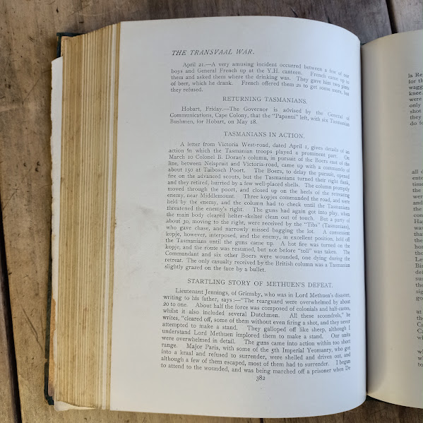Sample page from Tasmanians in the Transvaal by John Bufton 1905