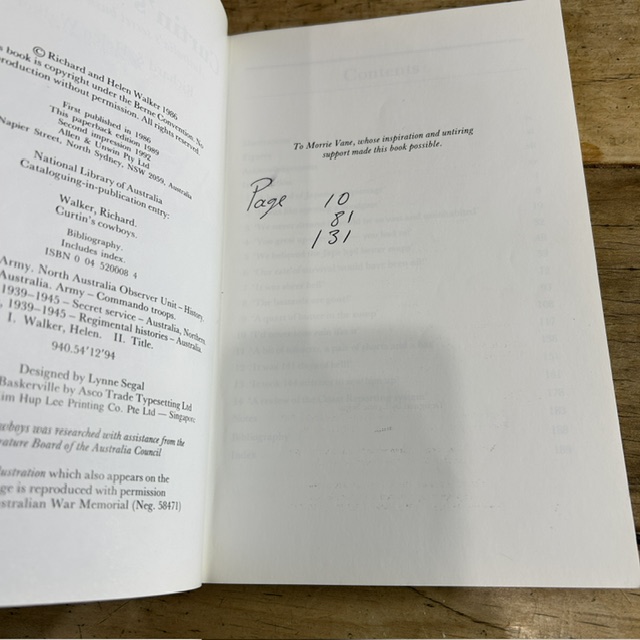 Previous owner's notes