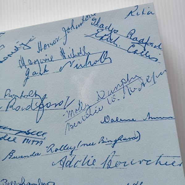 A Century of Caring Latrobe Hospital eraser mark in front endpaper
