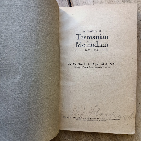 A Century of Tasmanian Methodism title page