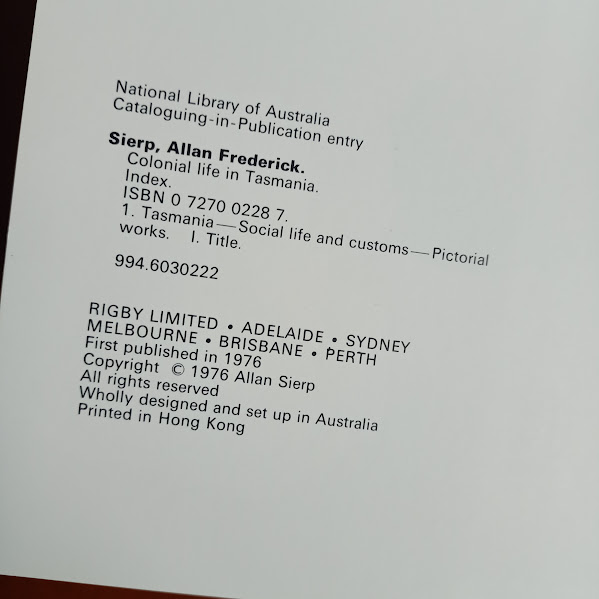 Colonial Life in Tasmania titlepage