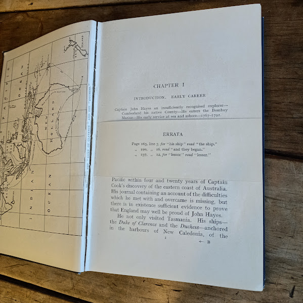 Commodore Sir John Hayes errata slip