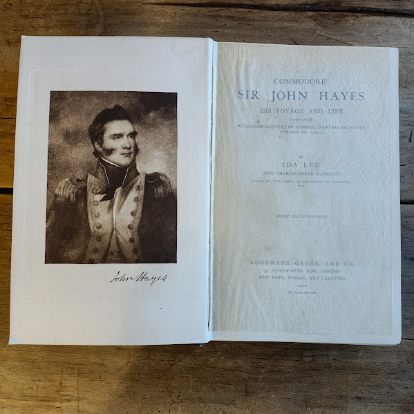Commodore Sir John Hayes title page