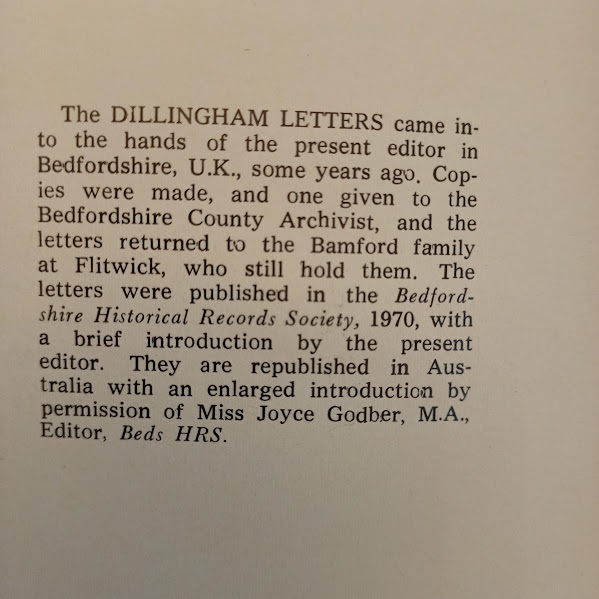 Dillingham convict letters explanatory note