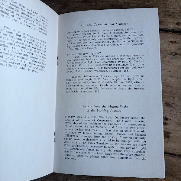 Dillingham convict letters sample page