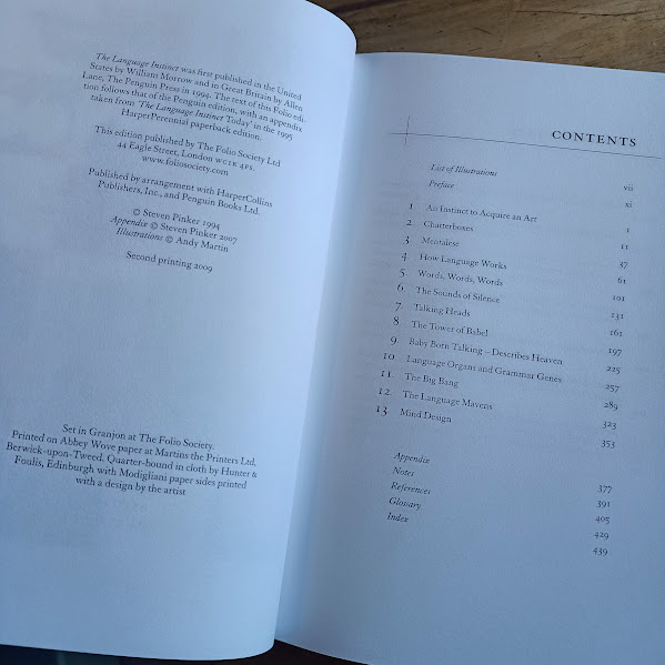 folio society The language instinct title page