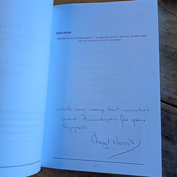 In My Day nurse training signed title page