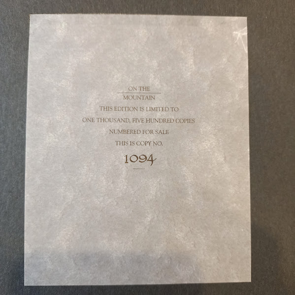 On the Mountain hardcover limited edition plate