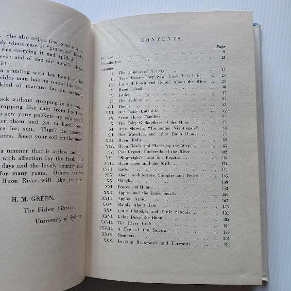 Romance of the Huon River contents