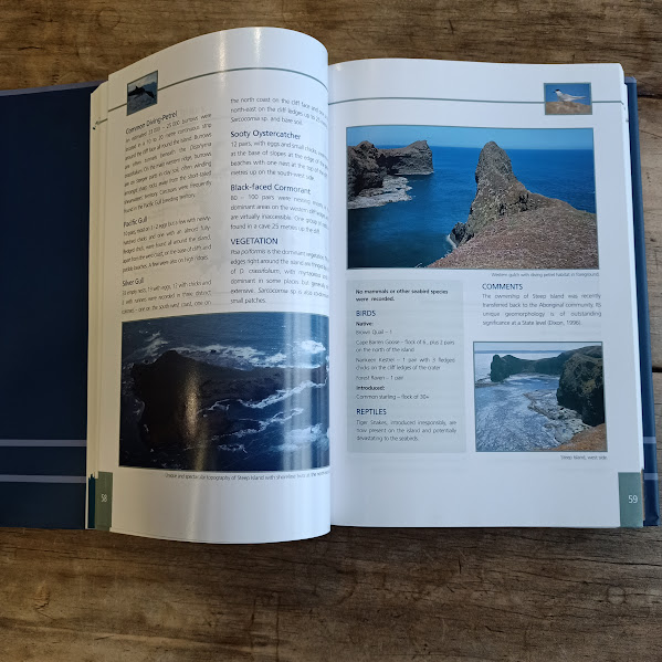 Tasmania's Offshore Islands seabirds and other features hardcover sample page 1