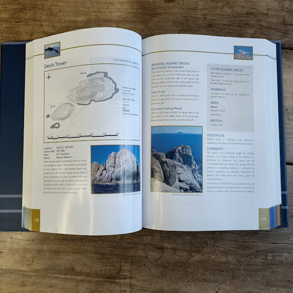 Tasmania's Offshore Islands seabirds and other features hardcover sample page 3