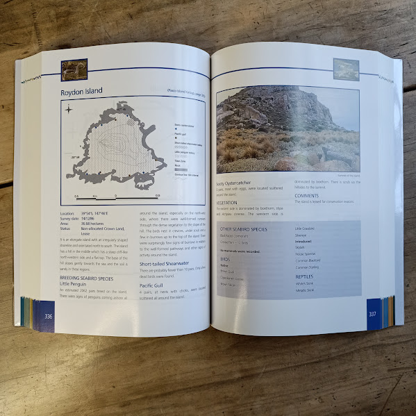 Tasmania's offshore islands softcover book sample page