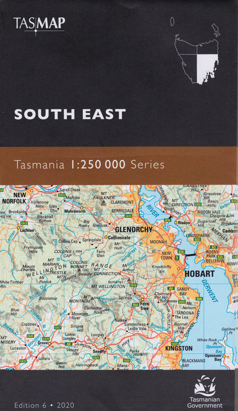 Tasmap Tasmania South East 1:250 000 map
