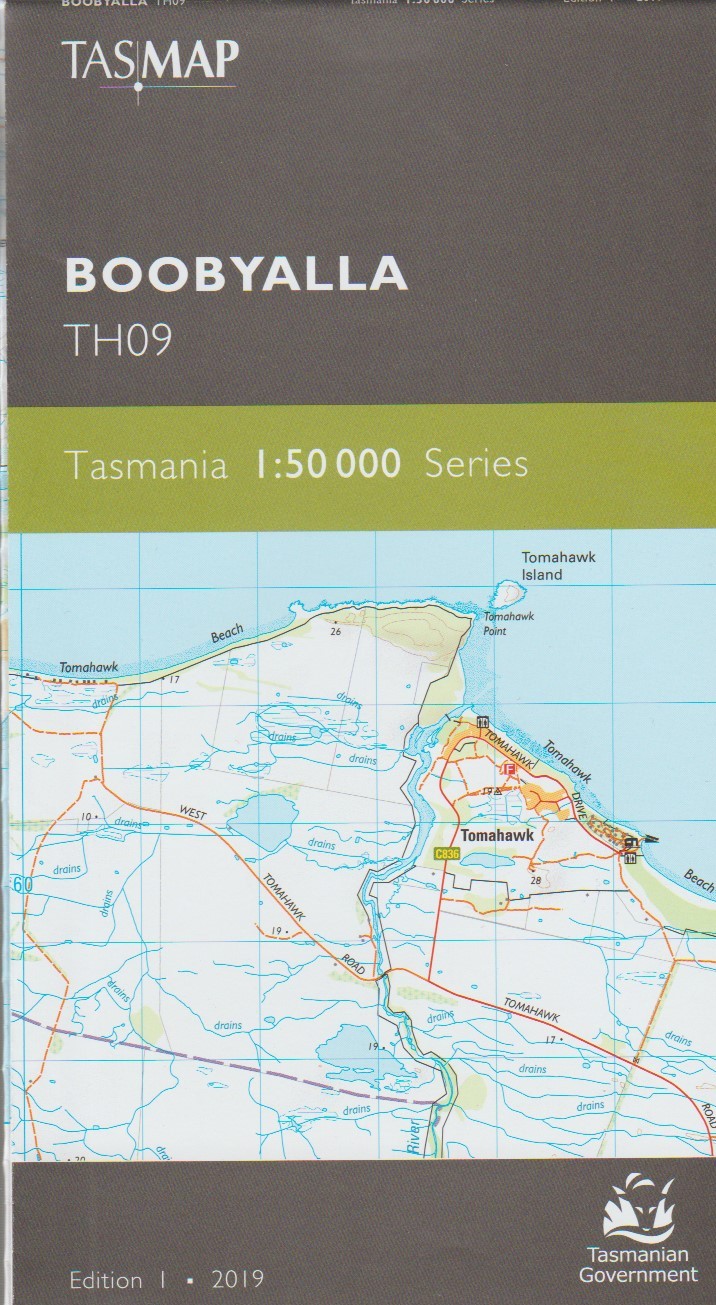 TASMAP Boobyalla map