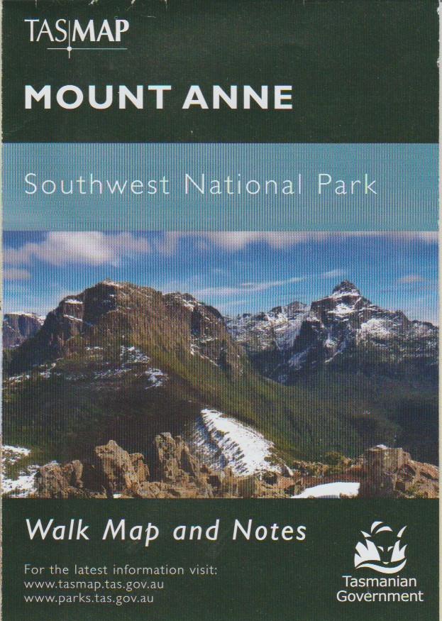 TASMAP Mount Anne walk map and notes 