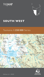Tasmap Tasmania South West 1:250 000 map